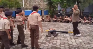 Pramuka SDN 1 Banjarsari Wetan Dapatkan Pelatihan Penanggulangan Bencana dalam Jambore Ceria Kwarran Sumbang
