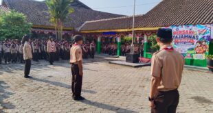 Upacara Hari Pramuka ke-65 Kwarran Sumbang, “Mari Bergerak Bersama Menuju Generasi Emas 2045”
